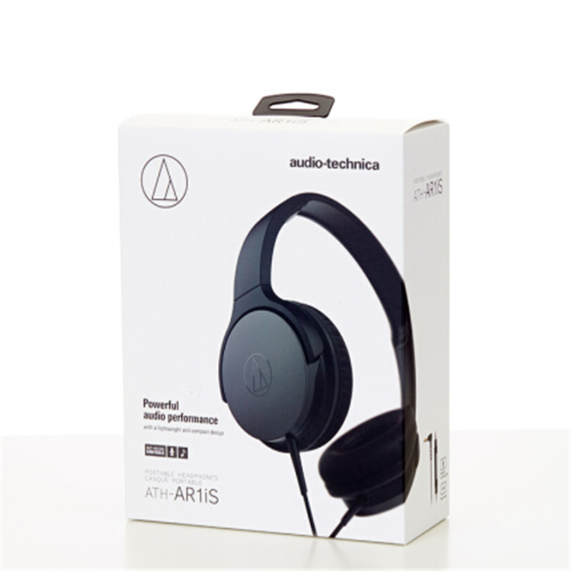 铁三角(audio-technica)ATH-AR1iS(黑色)便携头戴式耳机 智能手机耳麦 有线控