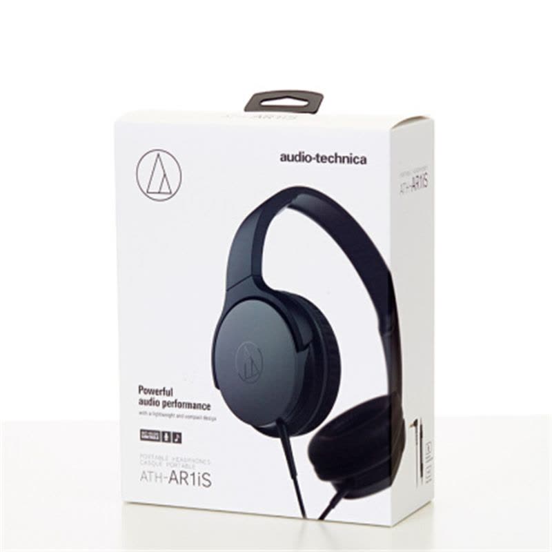 铁三角(audio-technica)ATH-AR1iS(黑色)便携头戴式耳机 智能手机耳麦 有线控图片
