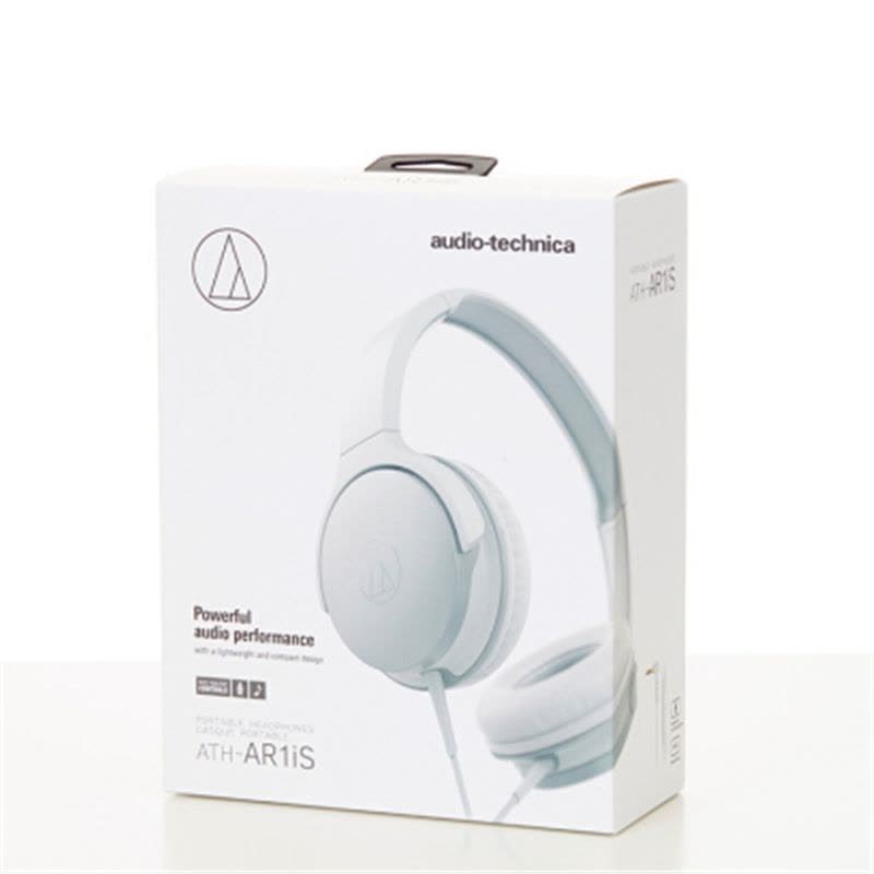 铁三角(audio-technica)ATH-AR1iS(白色)便携型耳罩式智能手机耳麦 线控有线耳机图片