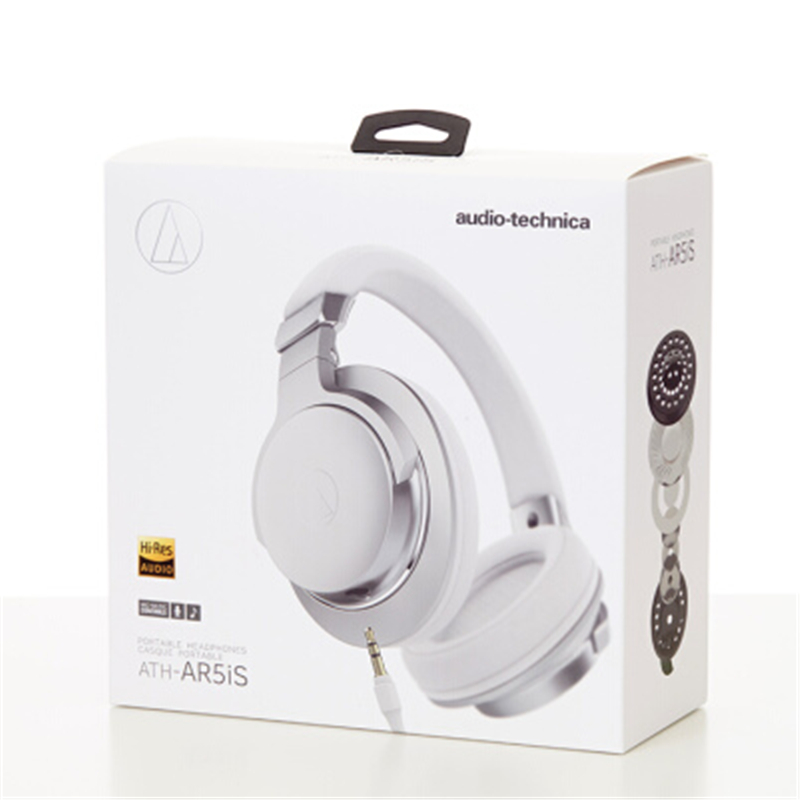 铁三角(audio-technica)ATH-AR5iS(金属银色)便携型耳罩式智能手机专用耳麦 有线耳机