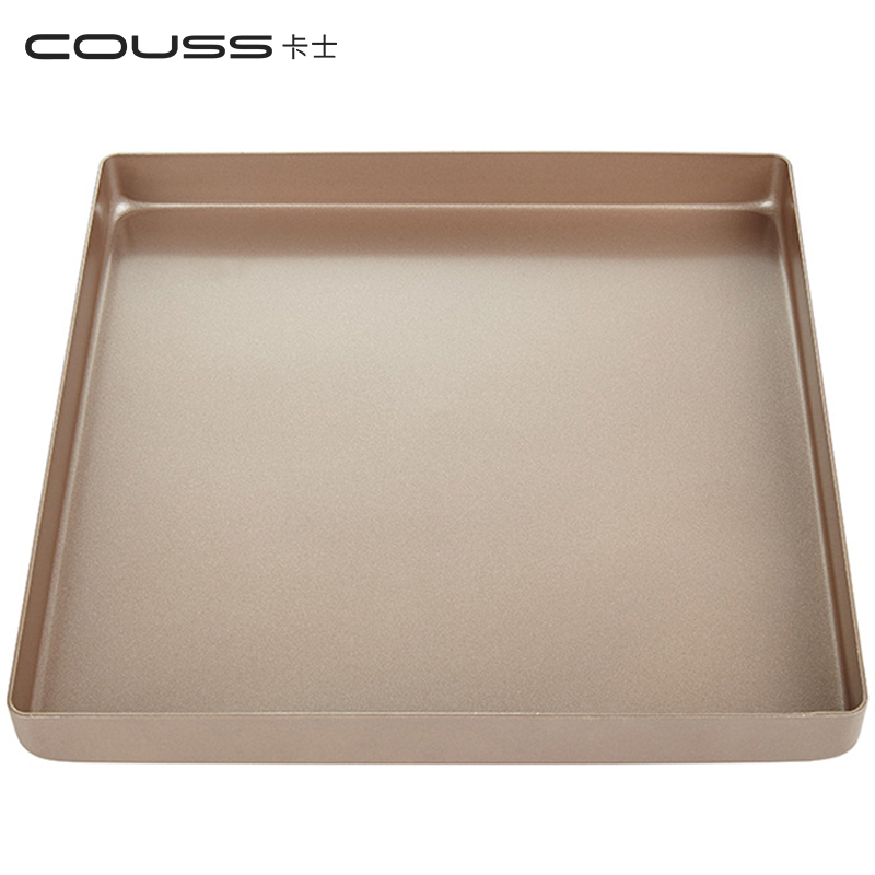 卡士(COUSS) 烘培模具 CM-723 多功能方形烤盘 铝合金材质 黄金不粘涂层 一体式外观
