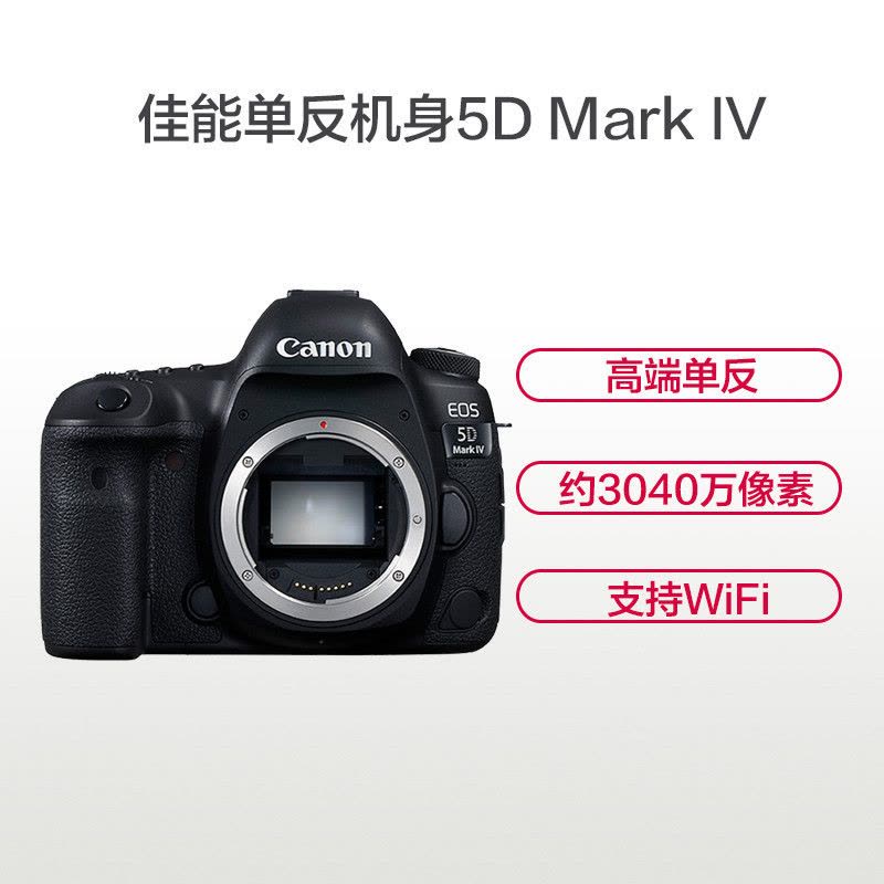 佳能(Canon) EOS 5D4单机身不含镜头(LED摄影灯组套装) 数码单反相机 约3040万像素图片