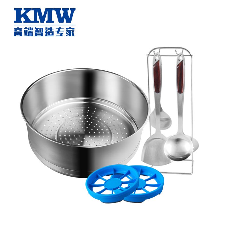 KMW爱家炒锅套装A KMWSNTZ0001 超值套装15件套 炒锅汤锅煎锅蒸屉 陶瓷刀 铲勺套装