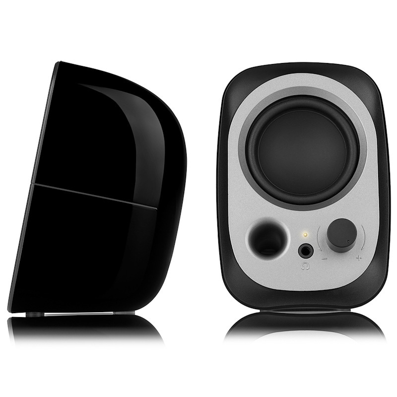 漫步者(EDIFIER)R12U 外观时尚、音质纯正的入门级微型2.0桌面音响 电脑音箱 黑色