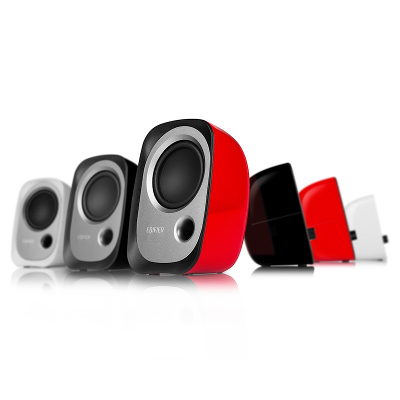 漫步者(EDIFIER)R12U 外观时尚、音质纯正的入门级微型2.0桌面音响 电脑音箱 黑色