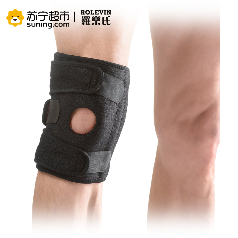 罗乐氏(ROLEVIN)膝关节固定器 弹簧支撑型束膝带 运动防护护具 成人护膝透气防滑肌肉拉伤康复训练器材器械7510