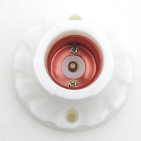 康豪e27螺口灯座灯头节能LED灯泡灯口螺旋底座吸顶明装罗口平灯头.1000只起批