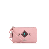 COACH蔻驰 撞色珠钉镶嵌装饰纯色女士手拿包 56530