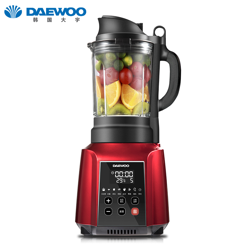 韩国大宇(DAEWOO)智能IH电磁加热破壁机 多功能家用 豆浆果汁辅食料理Q82 红色