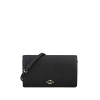 COACH蔻驰 荔枝纹翻盖纯色女士手拿斜挎包 55775