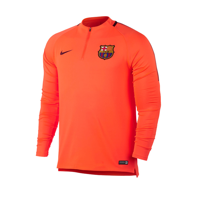 Nike耐克足球服男长袖巴萨球衣FC Barcelona Squad运动服男854192-813