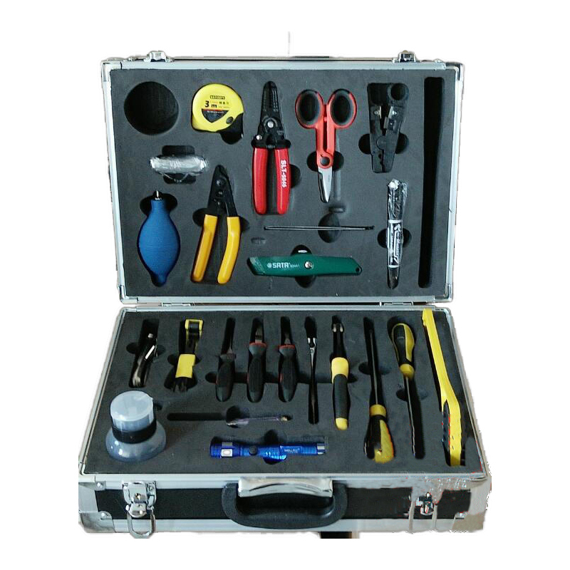 24件套熔接专用光缆施工工具箱 光纤施工工具套装 光缆熔接箱
