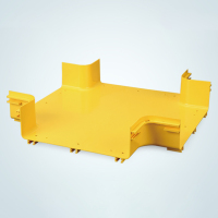 美国认证 热卖 360 阻燃塑料光纤槽道 尾纤槽 水平四通