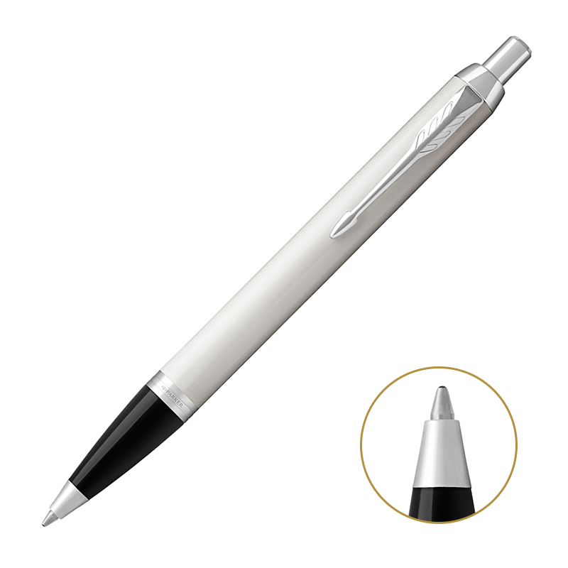 派克(PARKER)新品IM纯白白夹原子笔