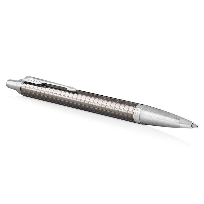 派克(PARKER)新品IM金属灰格子纹原子笔