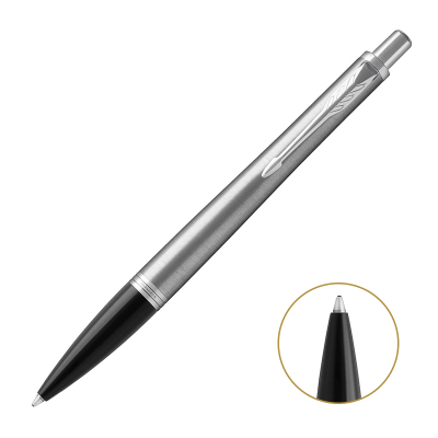 派克(PARKER)新品都市金属银白夹原子笔