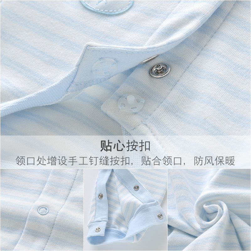[苏宁自营]英氏新生儿连体衣纯棉婴儿衣服宝哈衣单件四季服 174660