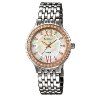 CASIO卡西欧SHEEN系列三眼时尚精巧小表盘石英手表SHE-4041D