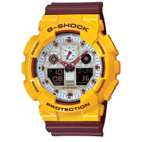 CASIO卡西欧G-SHOCK系列迷彩双显户外运动电子表防水男表 GA-100CS