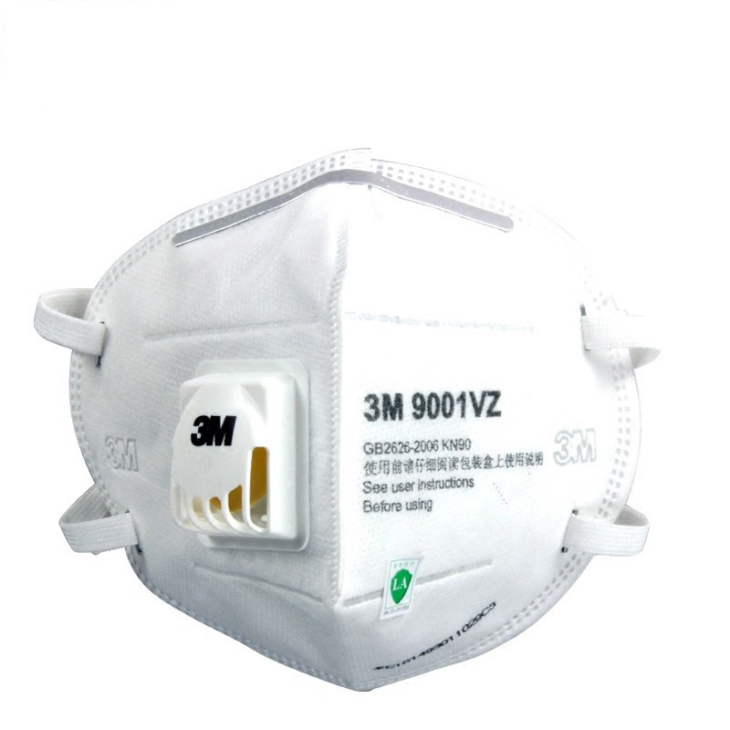 3M 9001VZ 25只装防尘口罩呼吸阀保护罩防雾霾无纺布耳带式针织带口罩