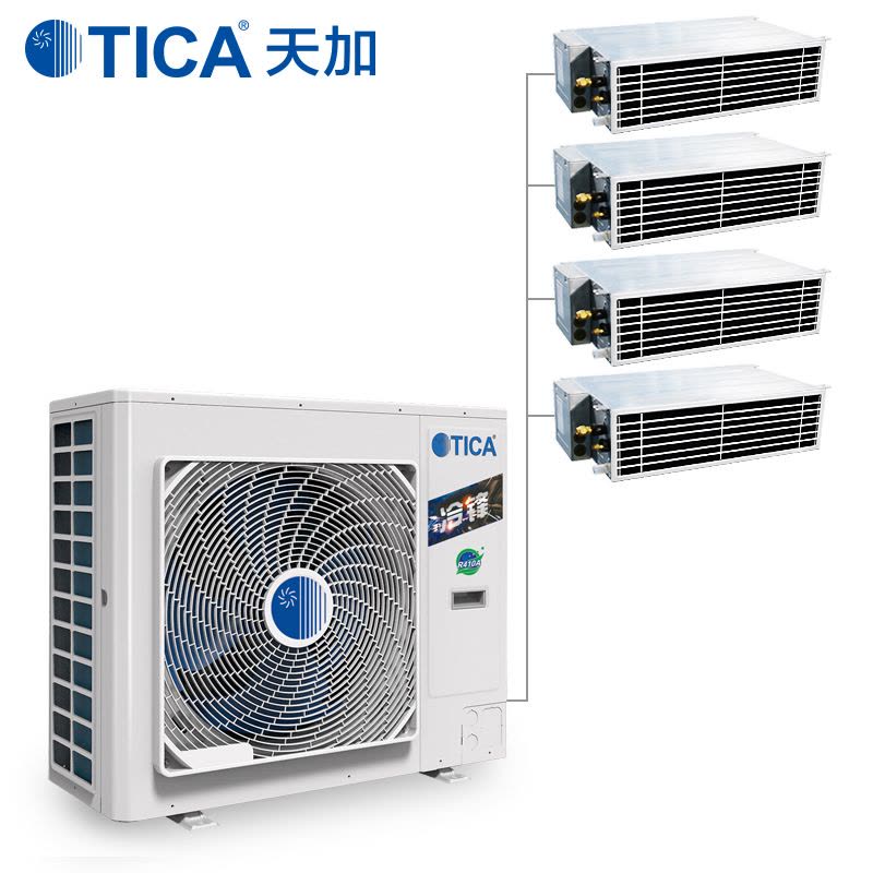 天加(TICA)4匹一拖四 家用中央空调 1级能效变频 适用70-100㎡ TIMS125AHR图片