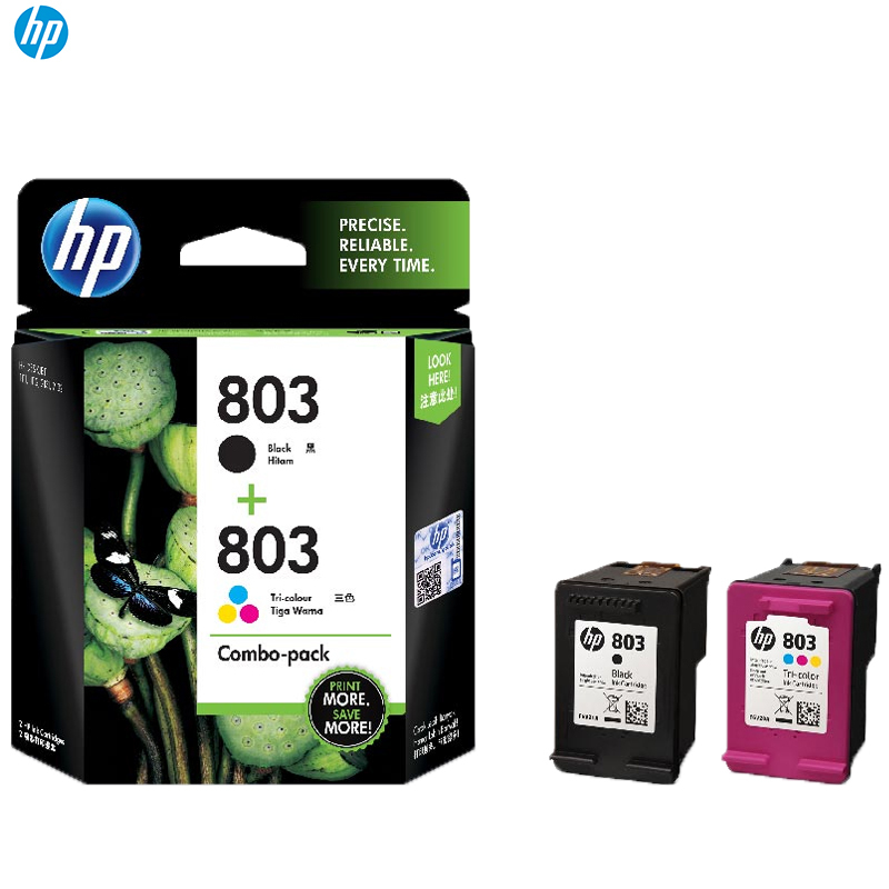 惠普(HP)X4E76AA 803黑色+彩色套装(墨盒/墨水)((适用HP Deskjet2131 1112 2132)