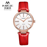 米格5503进口机芯石英表时尚潮流真皮休闲女士手表