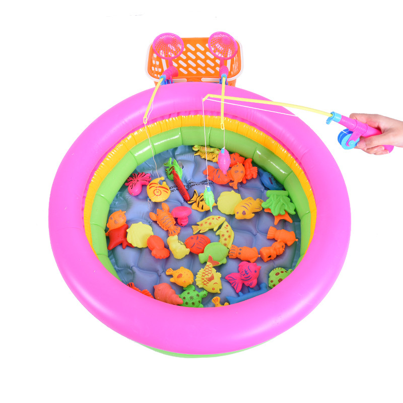 乐缔儿童钓鱼玩具戏水磁性钓鱼池套装小孩宝宝益智玩具1-3岁高清大图