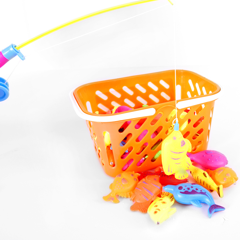乐缔儿童钓鱼玩具戏水磁性钓鱼池套装小孩宝宝益智玩具1-3岁