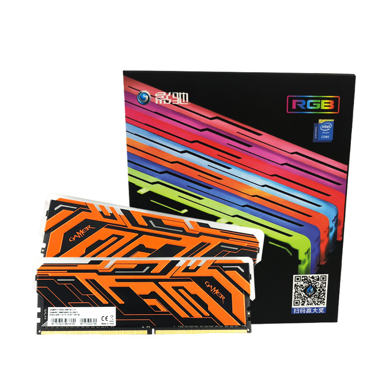 影驰(Galaxy) GAMER II DDR4 3000 8G 超频发光灯条台式机内存条