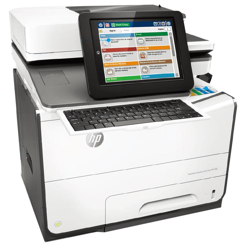 惠普(HP)PageWide Enterprise Color MFP 586f彩色页宽多功能一体机(打印复印扫描传真)