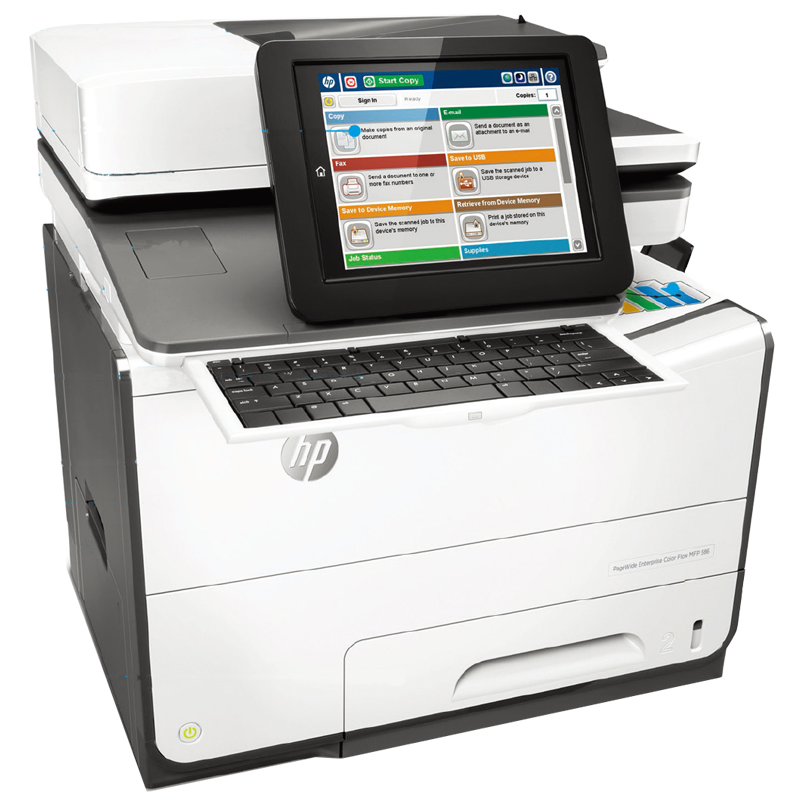 惠普(HP)PageWide Enterprise Color MFP 586z彩色页宽多功能一体机(打印复印扫描传真)