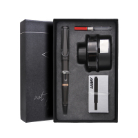 凌美(LAMY)Safari狩猎者钢笔墨水笔商务套装磨砂黑EF尖
