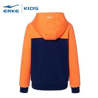 erke鸿星尔克童装2017秋冬新款男童学生拼色棉质开衫带帽加厚卫衣63217414021_7