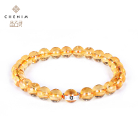 chenim晶石灵黄水晶手链手珠女款手串饰品送女友礼物