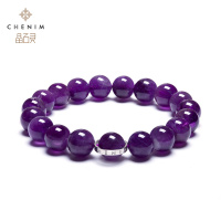 普罗旺斯的夏天深紫晶冰裂手链单圈手串手珠饰品晶石灵