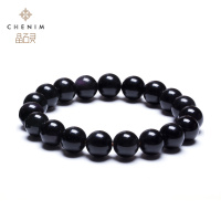 谁在夜里不睡觉黑曜石手链手珠手串饰品晶石灵
