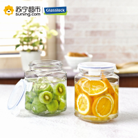 Glasslock韩国进口玻璃储物罐厨房五谷杂粮食物密封罐糖果储物罐冰箱收纳罐零食保鲜盒储藏罐1500ml IP591