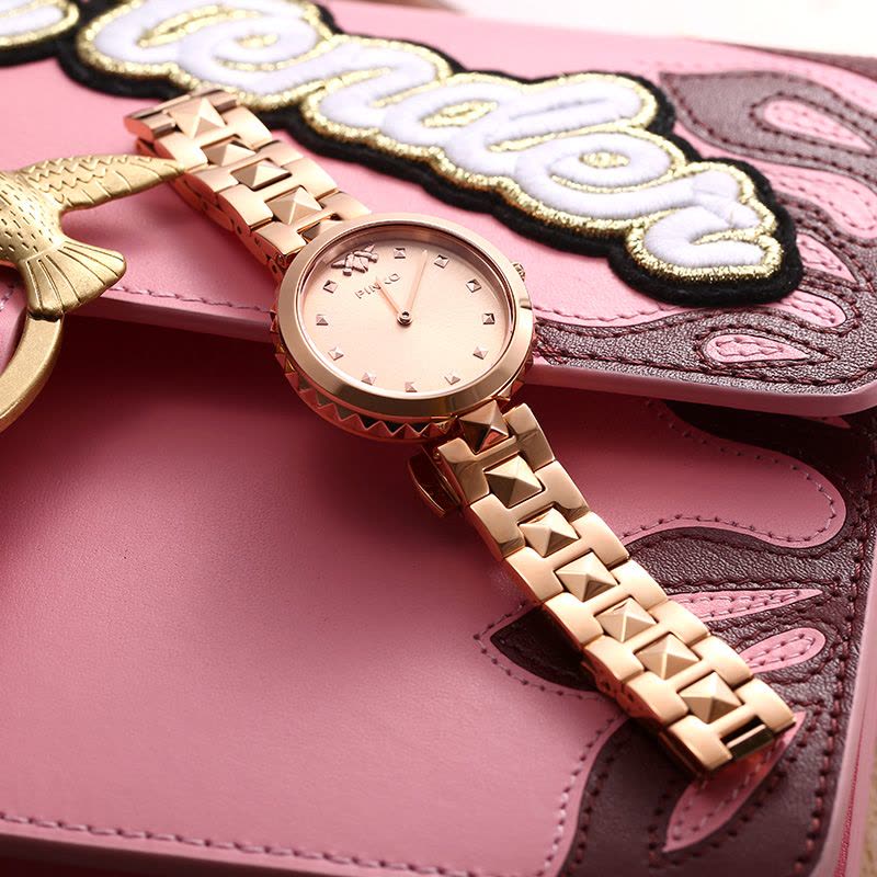 意大利进口PINKO手表 欧美品牌女士简约时尚石英表女Licis系列玫瑰金钢带图片