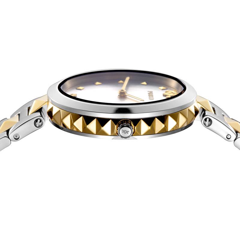 意大利进口PINKO手表 欧美品牌女士简约时尚石英表女Licis系列银色间金钢带图片