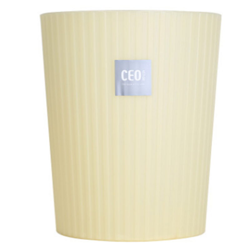CEO-6818如玉竖纹垃圾桶收纳杂物储物桶塑料加厚水桶废纸篓高清大图
