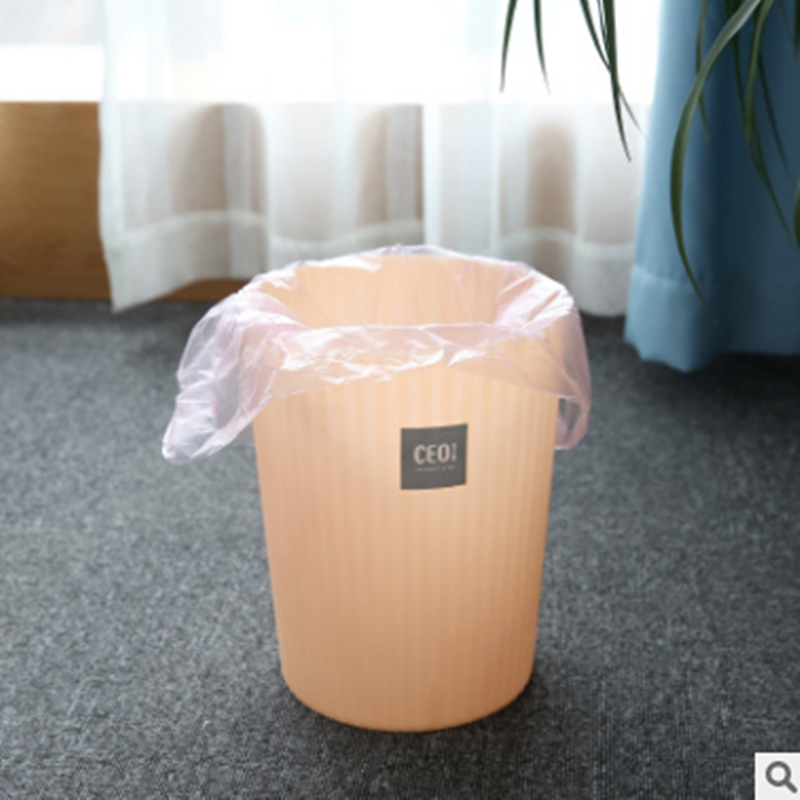 CEO-6818如玉竖纹垃圾桶收纳杂物储物桶塑料加厚水桶废纸篓高清大图