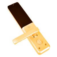 西默万网物联 智能指纹锁家用 电子密码锁大门防盗锁 滑盖L3金色（含安装）