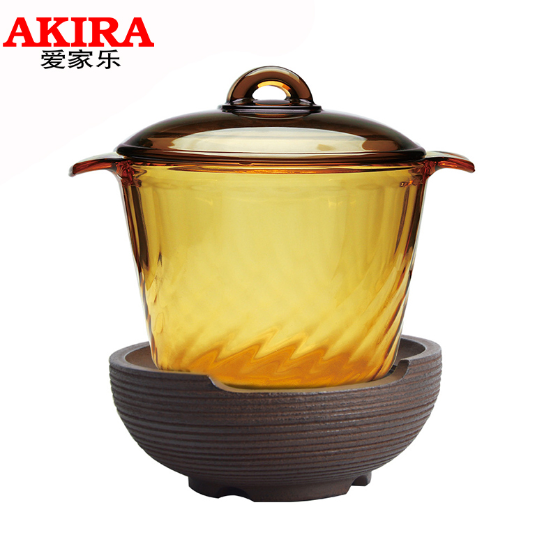 爱家乐(AKIRA) 电陶炉 VT35 3.5L/升 受热均匀 无辐射 电陶炉微晶锅组合2.5L 电炖锅