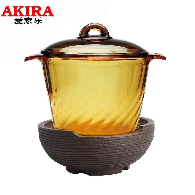 爱家乐(AKIRA) 电陶炉 VT35 3.5L/升 受热均匀 无辐射 电陶炉微晶锅组合2.5L 电炖锅