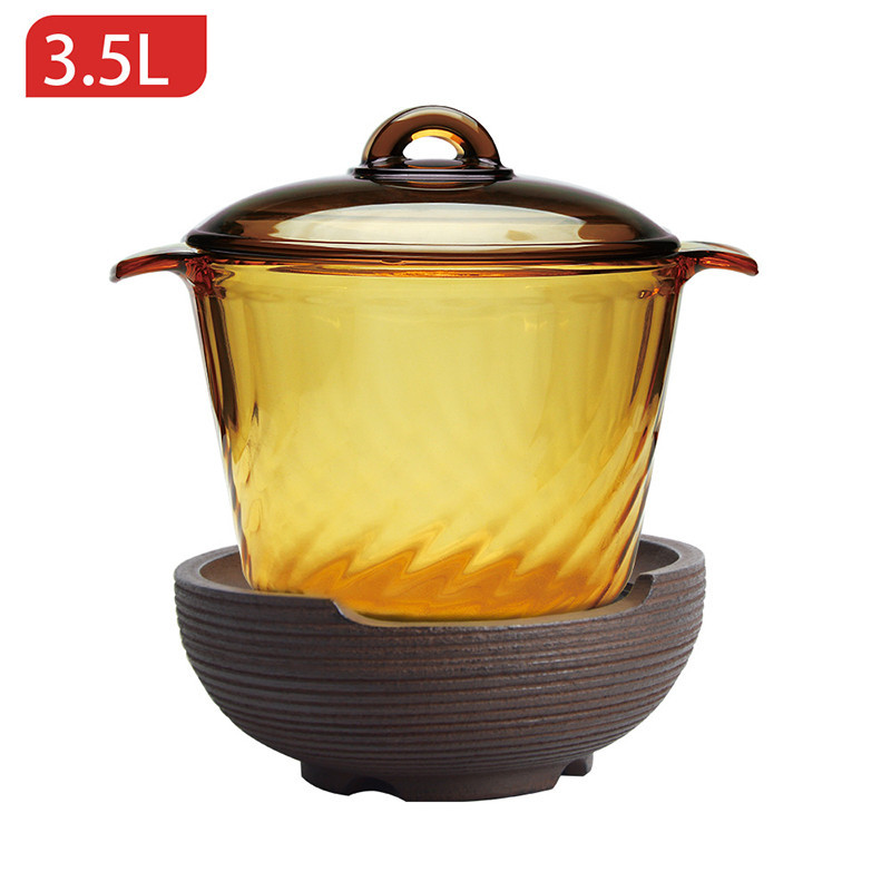 爱家乐(AKIRA) 电陶炉 VT35 3.5L/升 受热均匀 无辐射 电陶炉微晶锅组合2.5L 电炖锅