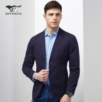 七匹狼单件西服2017新款青年男士时尚商务休闲单西品牌男装外套