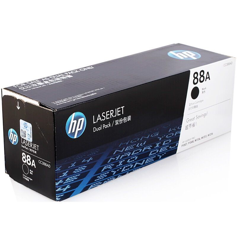 惠普(HP)CC388AD 黑色硒鼓双支装
