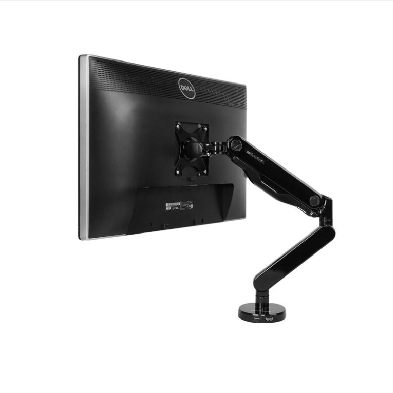 Loctek 乐歌 Q5 桌面 万向旋转底 伸缩壁挂架 航空级铝材 液晶平板电脑 显示器支架 含USB 3.0接口