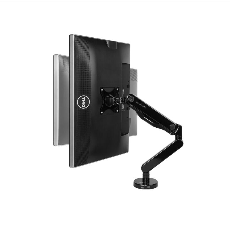 Loctek 乐歌 Q5 桌面 万向旋转底 伸缩壁挂架 航空级铝材 液晶平板电脑 显示器支架 含USB 3.0接口